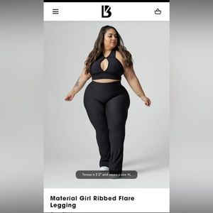 NWOT Buffbunny Material Girl Ribbed Flare Legging - Short Inseam